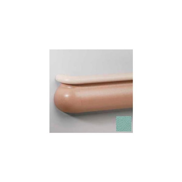Pawling Crescent Series Vinyl Handrail/Crashrail Combination, 5-1/2" High, 12' Long, Sage Green BR-600V-12-371 - main